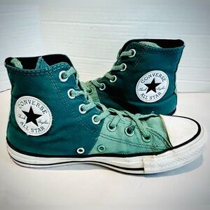 Lucky Irish Kelly Green & Sage Converse High Tops Unisex men 4.5 women 6.5
